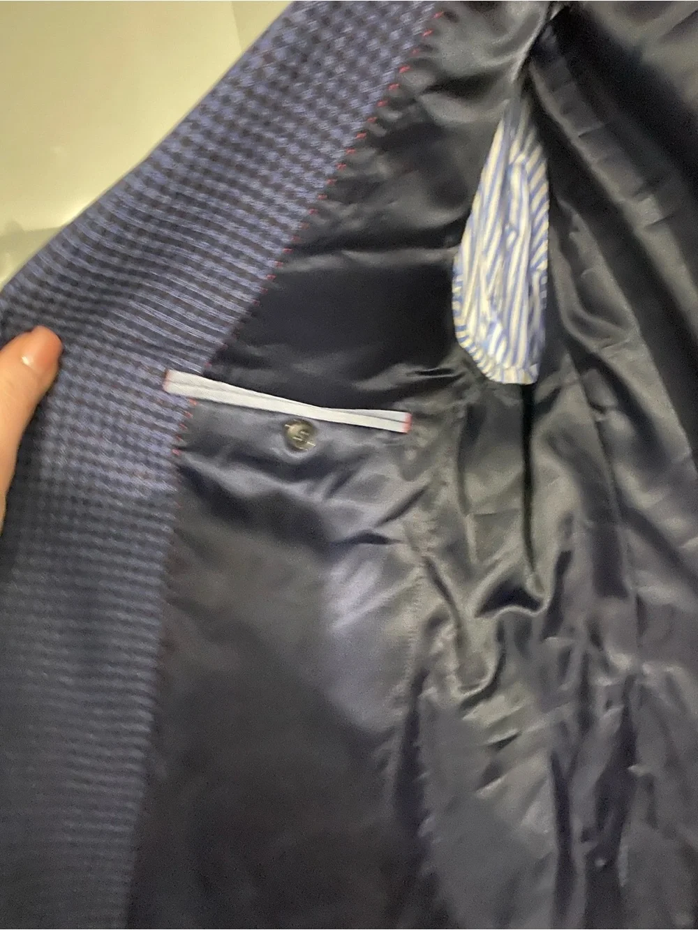 Tommy Hilfiger Blue Houndstooth Sport Coat